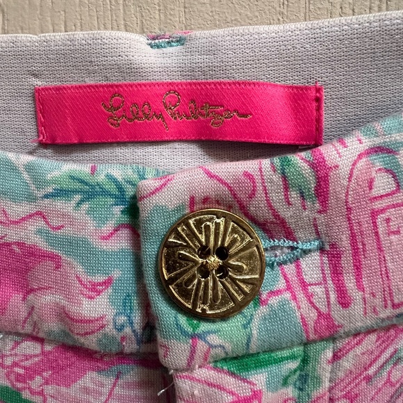 Lilly Pulitzer Trouser Palm Print Pants (Sz 6) - Picture 2 of 5